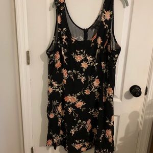 Forever 21 black floral sun dress
